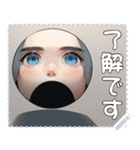 顔 メッセージ スタンプ 09（個別スタンプ：18）