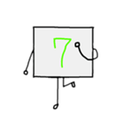 闇数字キャラ(きみどり、みどり)（個別スタンプ：7）