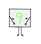 闇数字キャラ(きみどり、みどり)（個別スタンプ：9）