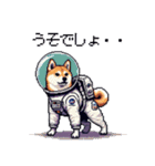 宇宙飛行士 柴犬 健康体形で旅をする（個別スタンプ：37）