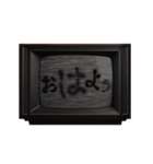 動く❗ホラー テレビ ノイズ文字スタンプ 黒（個別スタンプ：2）