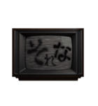 動く❗ホラー テレビ ノイズ文字スタンプ 黒（個別スタンプ：22）