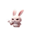 ピンクうさぎの対人恐怖（個別スタンプ：17）