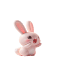 ピンクうさぎの対人恐怖（個別スタンプ：20）