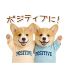 ポジティブな気持ちを伝えるコーギー（個別スタンプ：6）