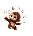キッズゴリラ×バドミントン！3Dリアル（個別スタンプ：3）