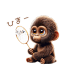 キッズゴリラ×バドミントン！3Dリアル（個別スタンプ：39）