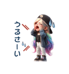 レインボー❤️常に叫びまくる子（個別スタンプ：1）