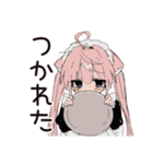 しょんぼり★ねこみみメイドの給仕（個別スタンプ：21）