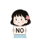 ミニマルな青いドレスの女の子  (NT)（個別スタンプ：11）