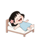 ミニマルな青いドレスの女の子  (NT)（個別スタンプ：21）