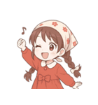 赤いスカーフの女の子  (NT)（個別スタンプ：3）