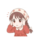 赤いスカーフの女の子  (NT)（個別スタンプ：6）