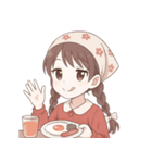 赤いスカーフの女の子  (NT)（個別スタンプ：9）