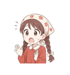 赤いスカーフの女の子  (NT)（個別スタンプ：11）