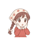 赤いスカーフの女の子  (NT)（個別スタンプ：12）