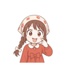 赤いスカーフの女の子  (NT)（個別スタンプ：14）