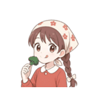 赤いスカーフの女の子  (NT)（個別スタンプ：17）