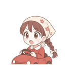 赤いスカーフの女の子  (NT)（個別スタンプ：24）