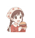 赤いスカーフの女の子  (NT)（個別スタンプ：25）