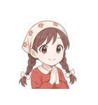 赤いスカーフの女の子  (NT)（個別スタンプ：27）