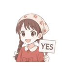 赤いスカーフの女の子  (NT)（個別スタンプ：30）