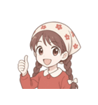 赤いスカーフの女の子  (NT)（個別スタンプ：32）