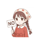 赤いスカーフの女の子  (NT)（個別スタンプ：33）