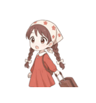 赤いスカーフの女の子  (NT)（個別スタンプ：34）