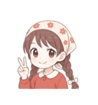 赤いスカーフの女の子  (NT)（個別スタンプ：36）