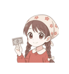 赤いスカーフの女の子  (NT)（個別スタンプ：37）