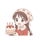 赤いスカーフの女の子  (NT)（個別スタンプ：38）