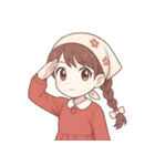 赤いスカーフの女の子  (NT)（個別スタンプ：39）