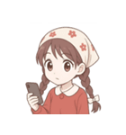赤いスカーフの女の子  (NT)（個別スタンプ：40）