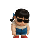 サングラスをかけたぽっちゃり女子 （NT）（個別スタンプ：10）