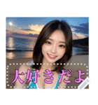 ロマンチック！海！水着！美女メッセージ（個別スタンプ：11）