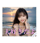 ロマンチック！海！水着！美女メッセージ（個別スタンプ：16）
