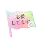 書き込める♥使いやすい吹き出しフレーム（個別スタンプ：7）