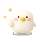ちびトリ★毎日使えるスタンプ（3Ⅾ）（個別スタンプ：1）