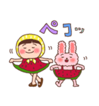 ほっかむり花ちゃんの夏の毎日11（個別スタンプ：3）