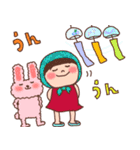 ほっかむり花ちゃんの夏の毎日11（個別スタンプ：6）