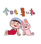 ほっかむり花ちゃんの夏の毎日11（個別スタンプ：17）