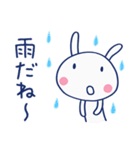 雨の日トーク☆ほぼ白うさぎ（個別スタンプ：2）