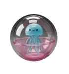 青い生物カプセルトイ（個別スタンプ：1）