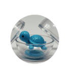 青い生物カプセルトイ（個別スタンプ：6）