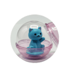 青い生物カプセルトイ（個別スタンプ：8）