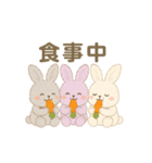 ウサギ三兄弟のあざといスタンプその1（個別スタンプ：1）