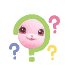 ピンクのうさぎさんスタンプ（個別スタンプ：7）