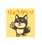 黒柴ナナちゃんと卓球部（個別スタンプ：3）