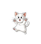 【バンザイ猫 1】（個別スタンプ：2）
